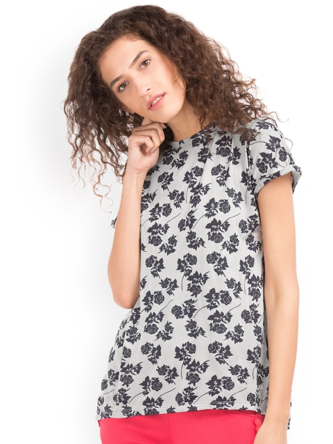 

Cherokee Women Grey Printed A-Line Top