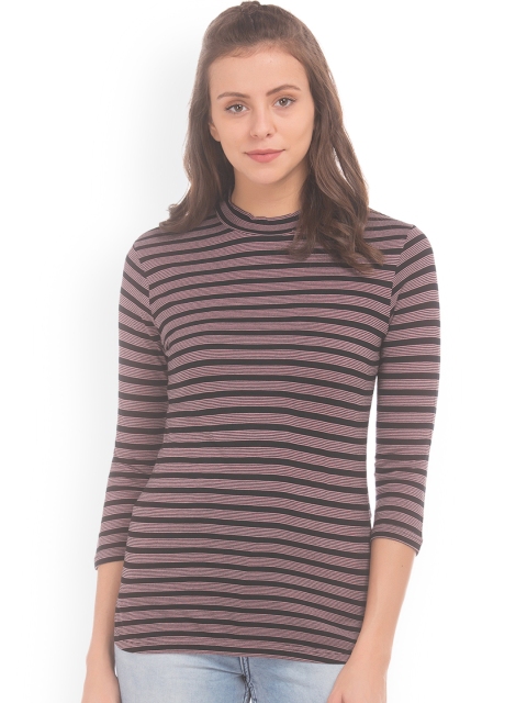 

Cherokee Women Pink Striped Top