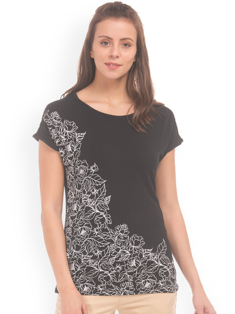 

Cherokee Women Black Printed Top