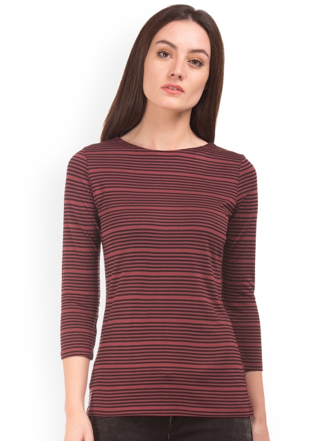 

Cherokee Women Red Striped Top