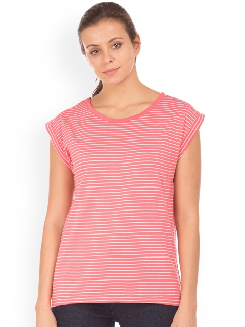 

Cherokee Women Pink Striped Top