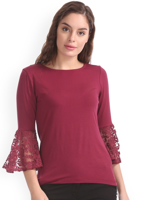 

ELLE Women Red Solid Top