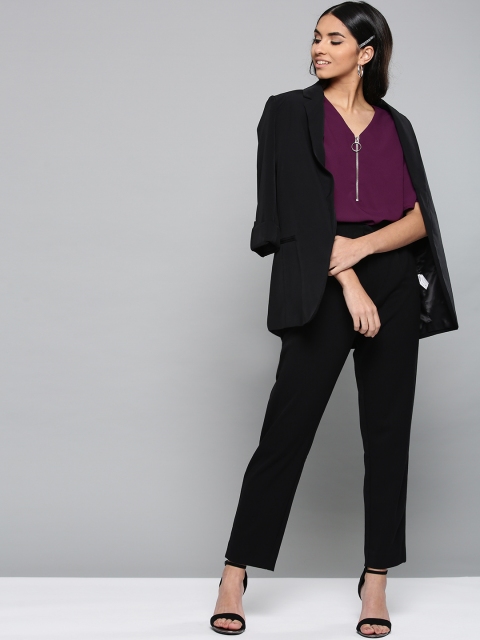 

Harpa Women Aubergine Solid Top, Purple