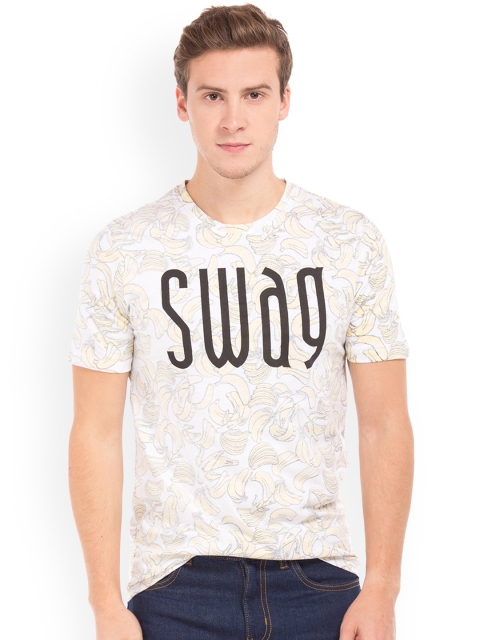 

Colt Men White Printed Round Neck T-shirt