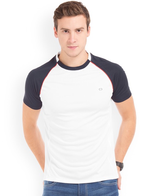 

Colt Men White Colourblocked Round Neck T-shirt