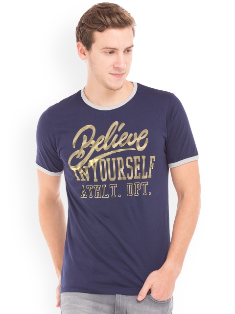 

Colt Men Blue Printed Round Neck T-shirt
