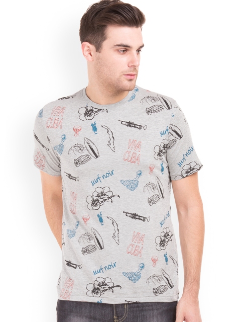 

Colt Men Grey Printed Round Neck T-shirt