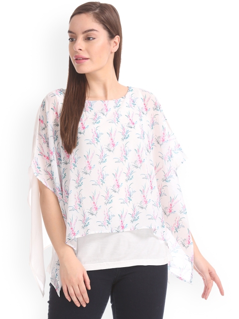 

Cherokee Women Off-White Printed Top