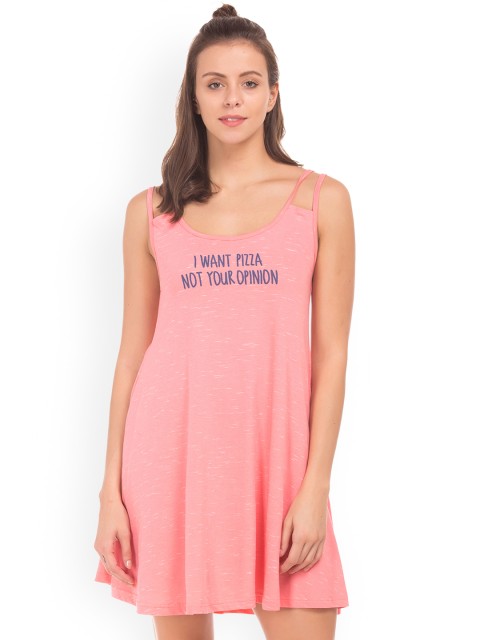 

Sugr Women Pink Printed T-shirt Dress