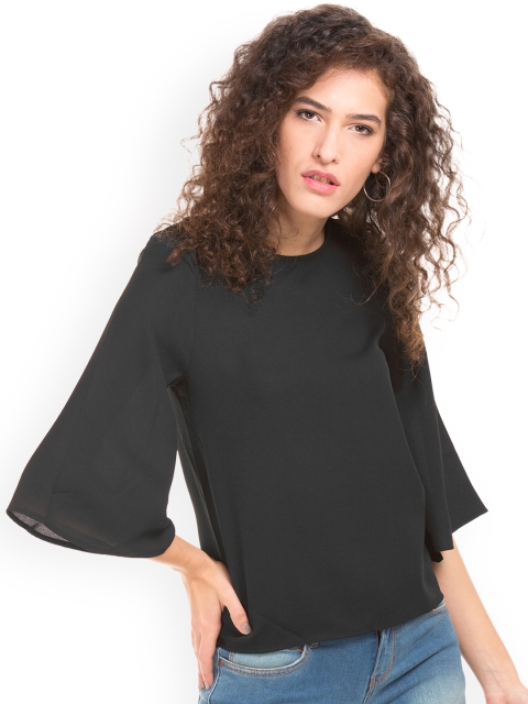 

Sugr Women Black Solid Styled Back Top