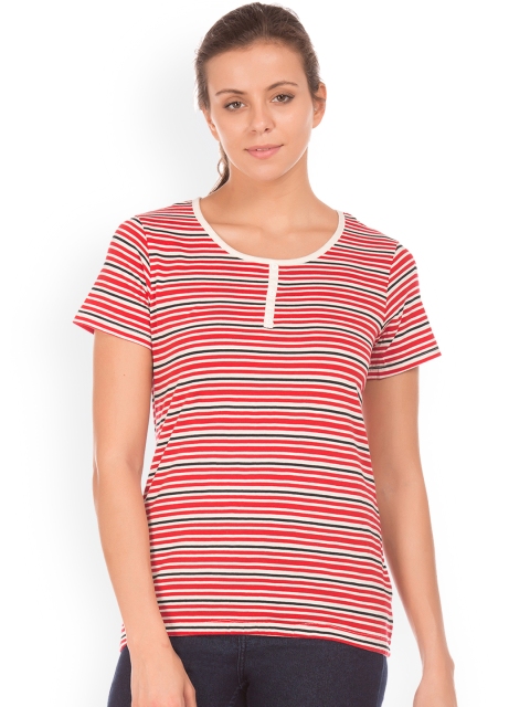 

Sugr Women Red Striped Top