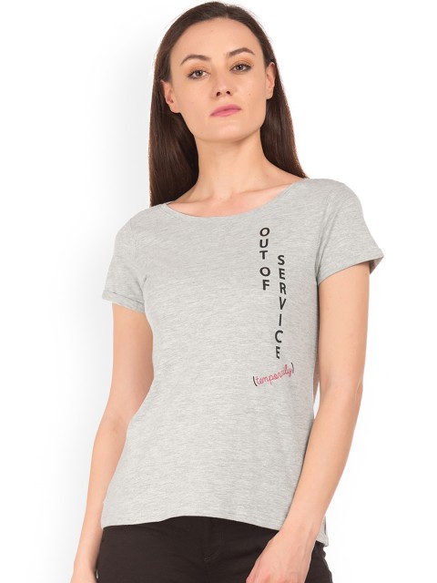 

Sugr Women Grey Printed Top