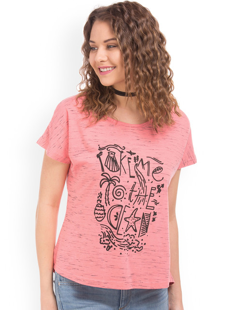 

Sugr Women Pink Printed Top