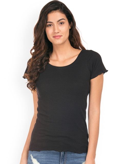 

Sugr Women Black Solid Top