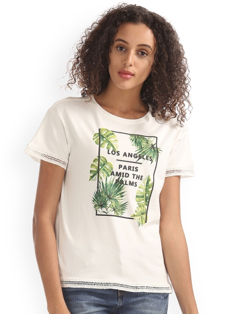 

Sugr Women Off-White Printed Top