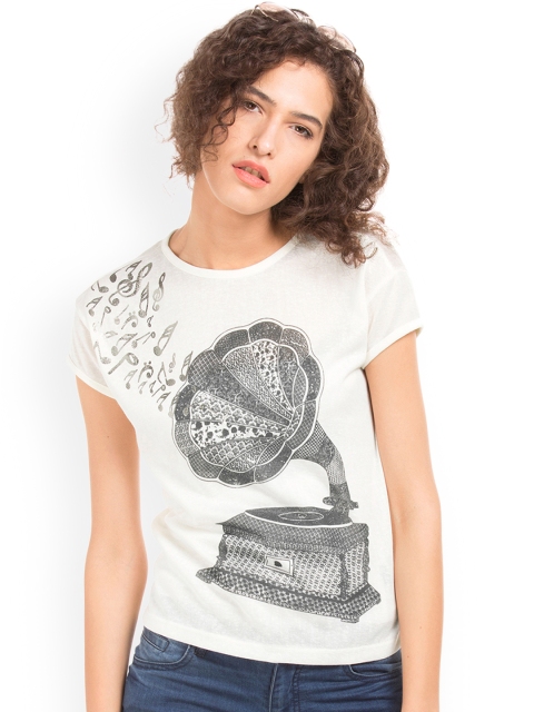 

Sugr Women White Printed Top