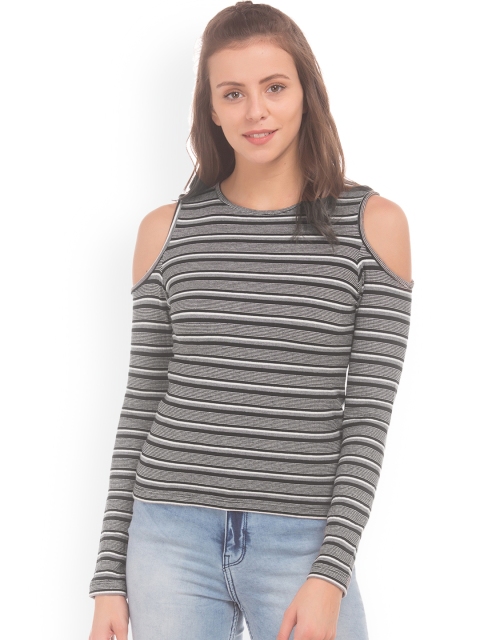 

Sugr Women Black Striped Top