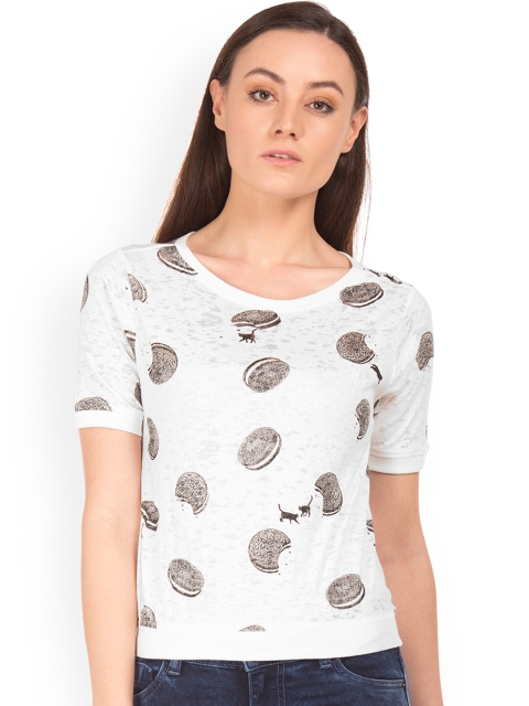 

Sugr Women White Printed Top