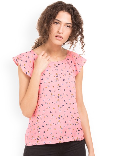 

Sugr Women Pink Printed Top