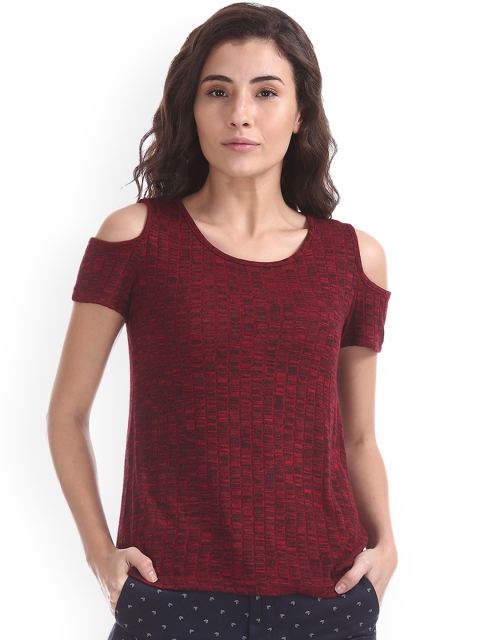 

Sugr Women Red Self Design Top