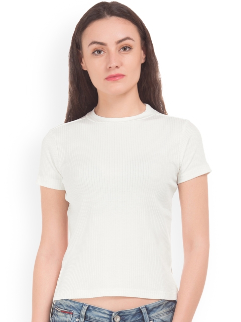 

Sugr Women Off-White Self Design Top