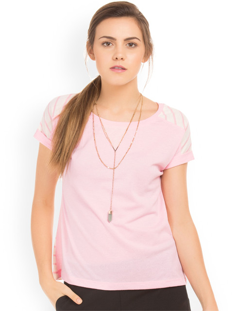 

Sugr Women Pink Solid Top