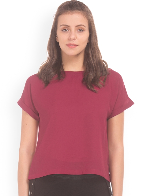 

Sugr Women Pink Solid Top