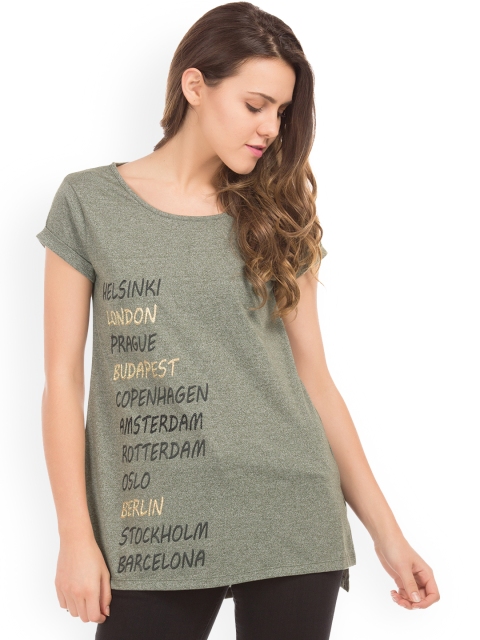 

Sugr Women Green Printed Top