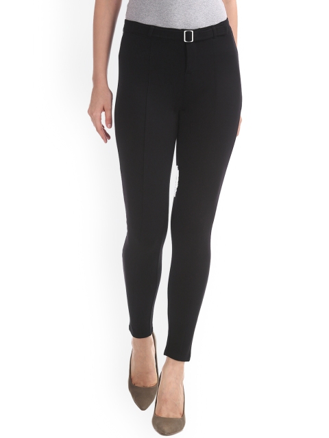 

Elle Women Black Regular Fit Solid Trousers