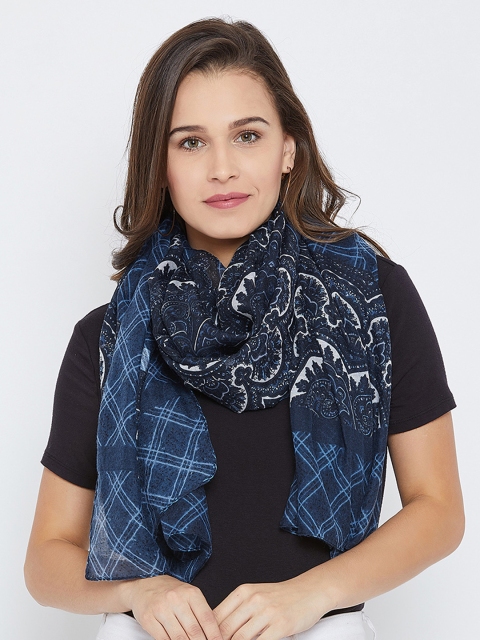 

Alvaro Castagnino Women Blue & White Printed Stole