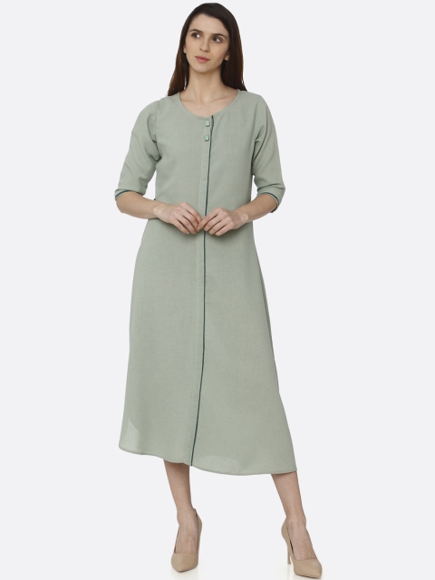 

RAISIN Women Grey Solid A-Line Dress