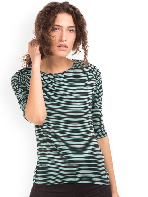 

Cherokee Women Black Striped Top