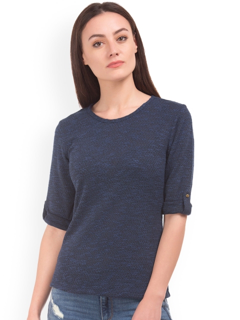 

Cherokee Women Charcoal Grey Solid Top