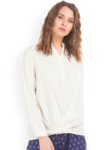 

Cherokee Women White Solid Top