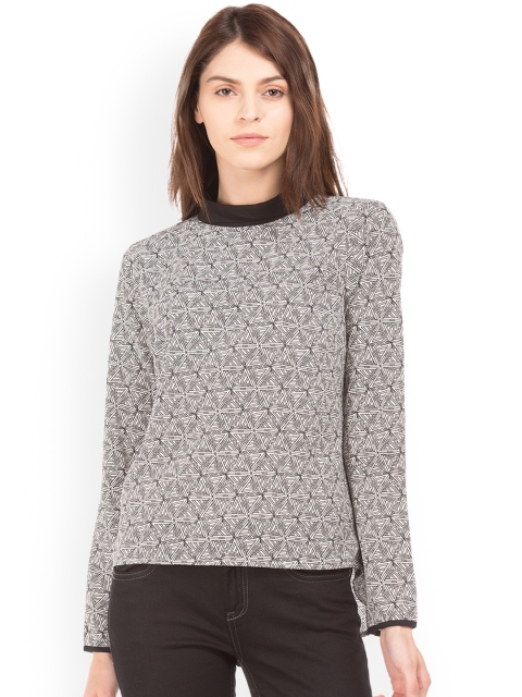 

Cherokee Women Off-White Printed Top