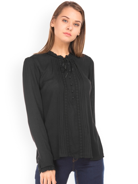 

Cherokee Women Black Solid Top