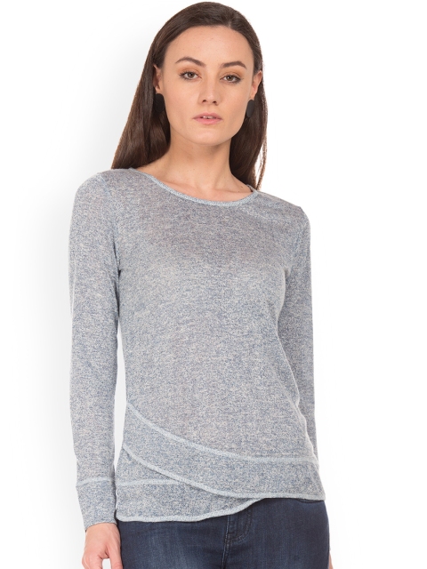 

Cherokee Women Blue Solid Top
