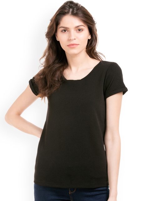 

Cherokee Women Black Self Design Top