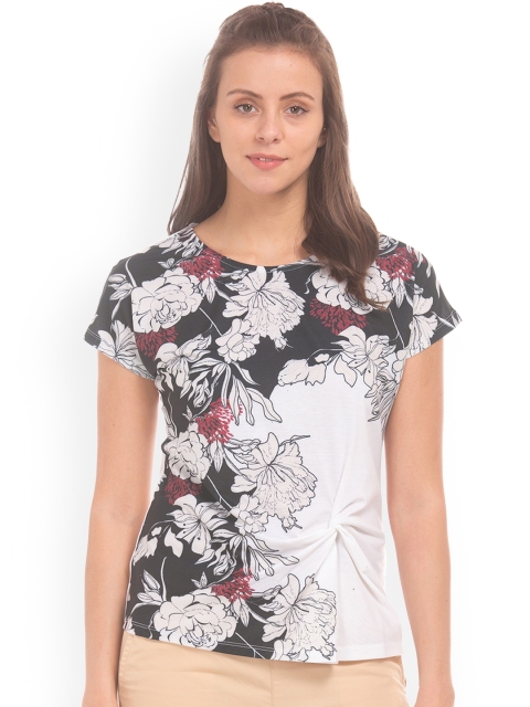 

Cherokee Women Off-White Printed Top