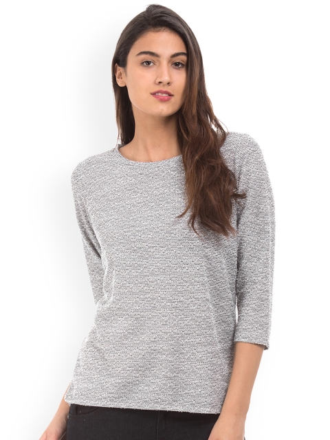 

Cherokee Women Grey Self Design Top