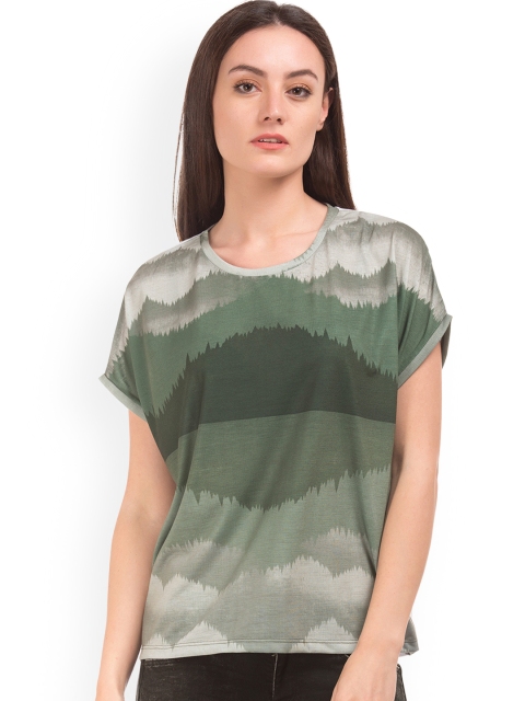 

Cherokee Women Green Dyed Top