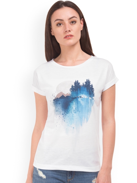 

Cherokee Women White Printed Top