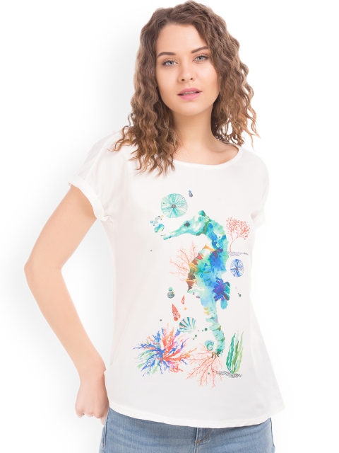 

Cherokee Women White Printed Top