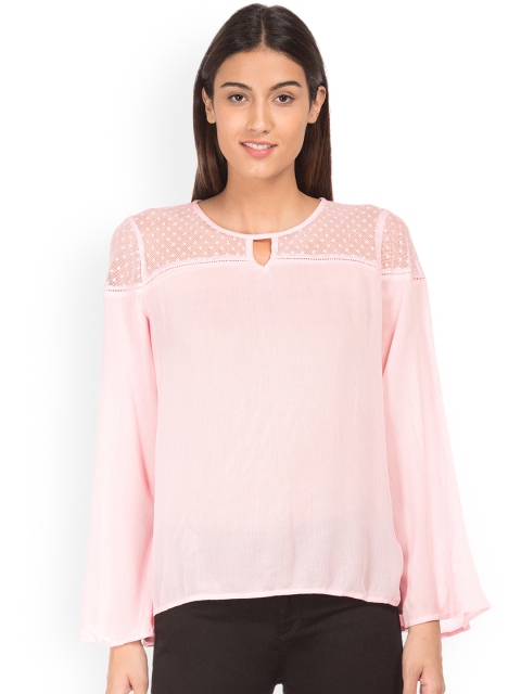 

Cherokee Women Pink Solid Top