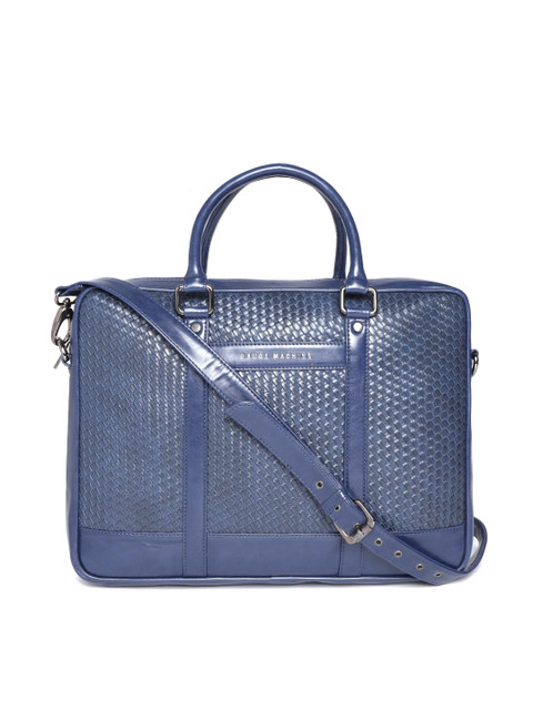 

Gauge Machine Unisex Navy Blue Textured Laptop Bag