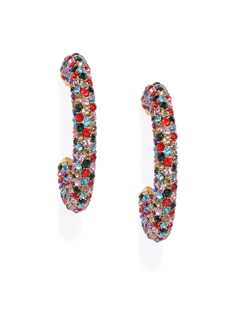 

Pipa Bella Multicoloured Rainbow Consuela Circular Half Hoop Earrings, Multi