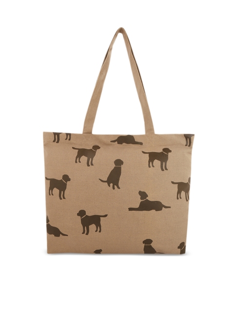 

Vivinkaa Khaki Printed Tote Bag