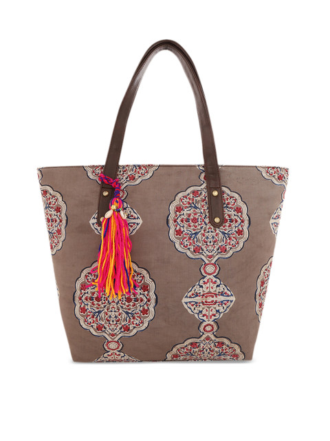 

Vivinkaa Grey Printed Shoulder Bag