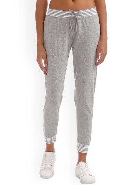 

Sugr Women Grey Melange Regular Fit Solid Cropped Joggers