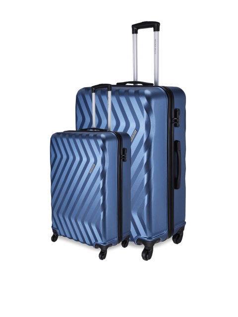 

Nasher Miles Unisex Set of 2 Blue Trolley Suitcases Nasher Miles Lombard